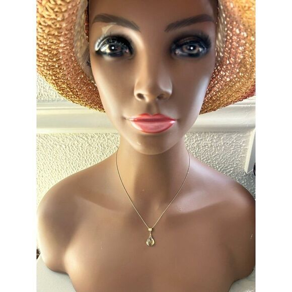 14k Lemon Quartz & Diamond Necklace - Picture 8 of 8